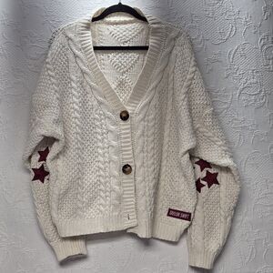 Taylor Swift Red Taylor's Version Cardigan Size M/L Swifty Stars Oversized Comfy